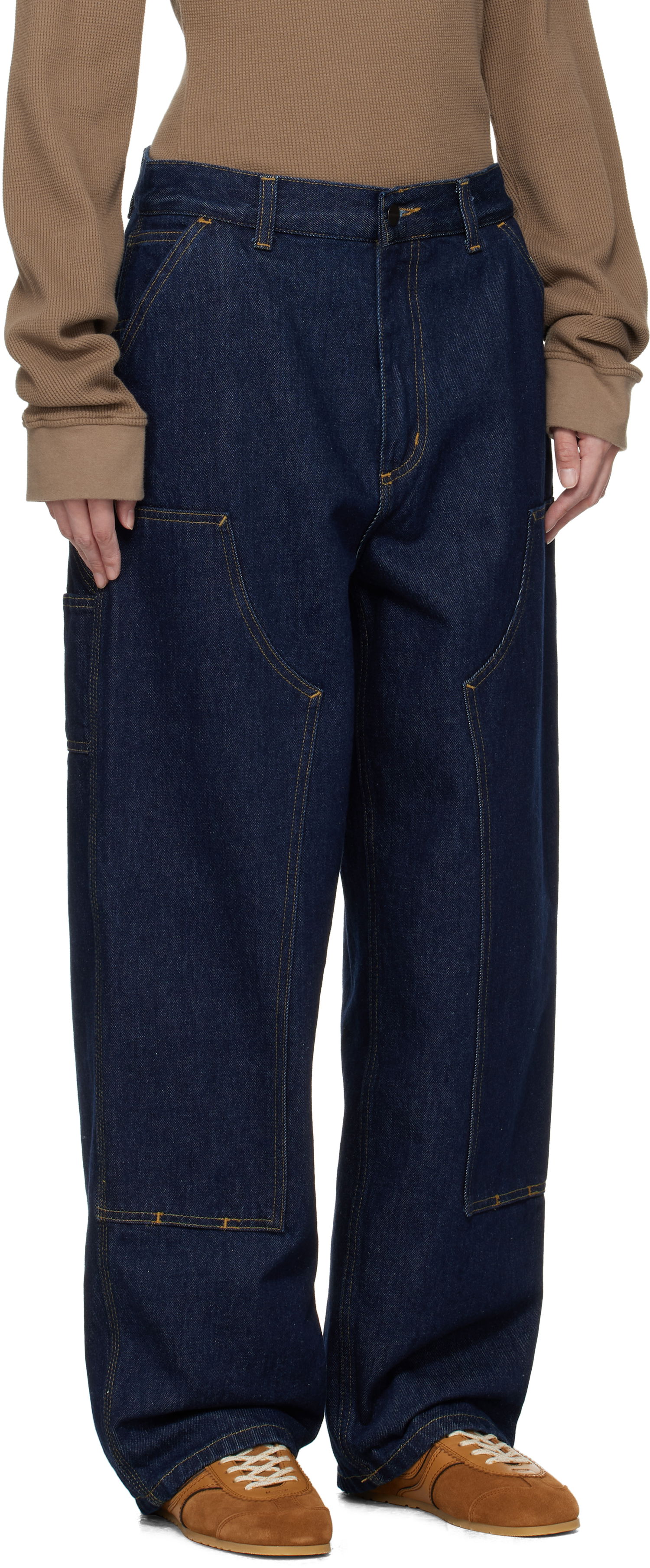 Jeans Carhartt WIP Carhartt WIP Brandon Double Knee Jeans Sininen | I034635 0102, 1