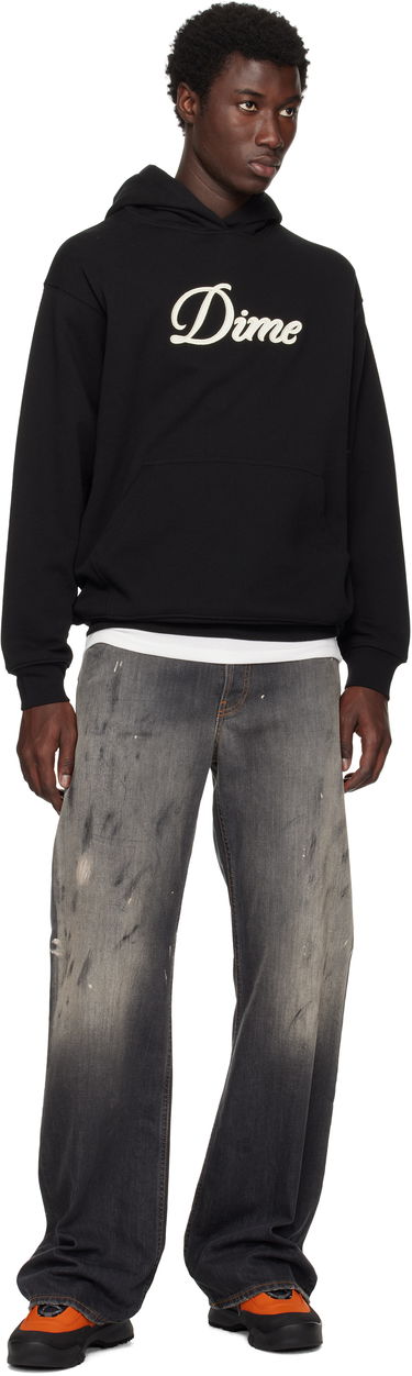 Huppari Dime Cursive Hoodie Musta | DIMESU2543BLK, 3