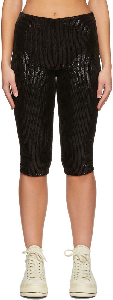 Leggingsit We11done We11done Sequin Cycling Shorts Musta | WD-PT1-22-295-W-BK, 0