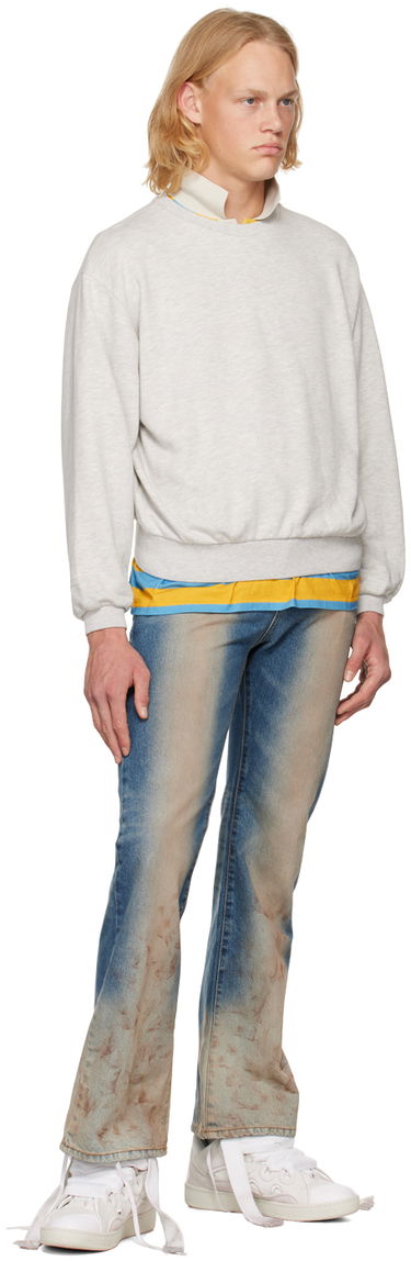 Huppari ERL Crewneck Sweatshirt Harmaa | ERL05T020, 3