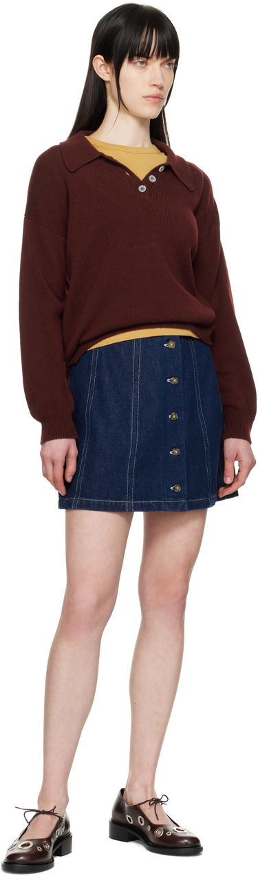 Hame A.P.C. A.P.C. Pipa Denim Miniskirt Sininen | COHJI-F06459, 3