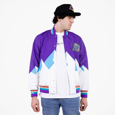 Bomber-takki Mitchell & Ness 75th Anniversary Warm Up Jacket Monivärinen | OJBF1201-UJAYYPPPPURP, 0