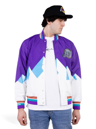 Bomber-takki Mitchell & Ness 75th Anniversary Warm Up Jacket Monivärinen | OJBF1201-UJAYYPPPPURP