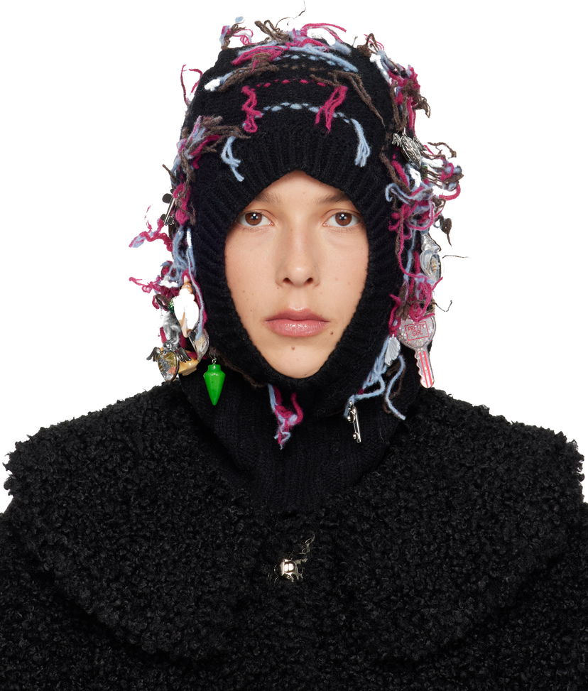 Hattu Chopova Lowena Chopova Lowena Washed Up Embellished Balaclava Musta | 6713