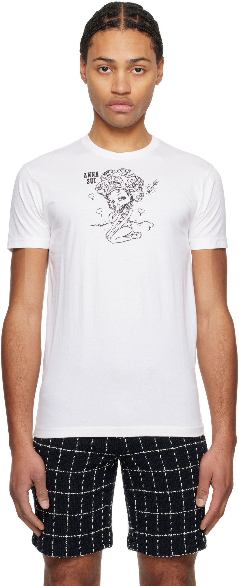 T-paita Anna Sui Anna Sui Beach Girl Graphic T-Shirt Valkoinen | MT1025B2