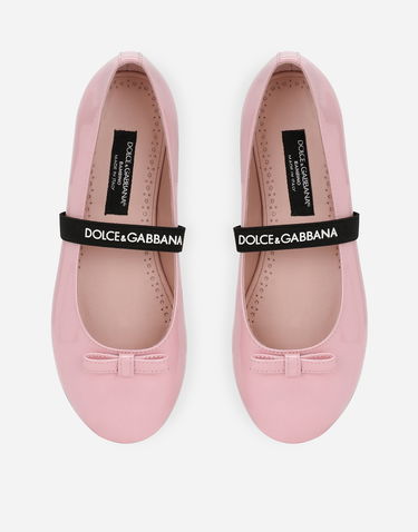 Tennarit ja kengät Dolce & Gabbana Patent Leather Ballet Flats With Bow Vaaleanpunainen | D11294A483180400, 3