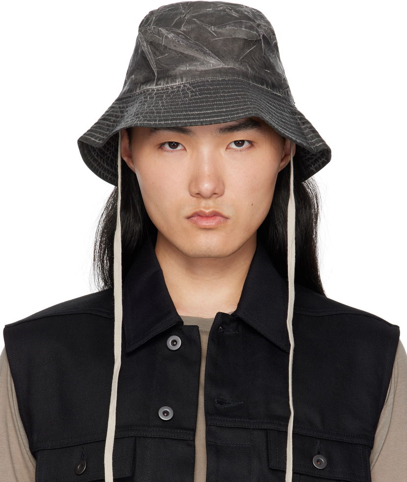 Hattu Rick Owens Rick Owens DRKSHDW Hollywood Gilligan Bucket Hat Musta | DA01E3479 PF