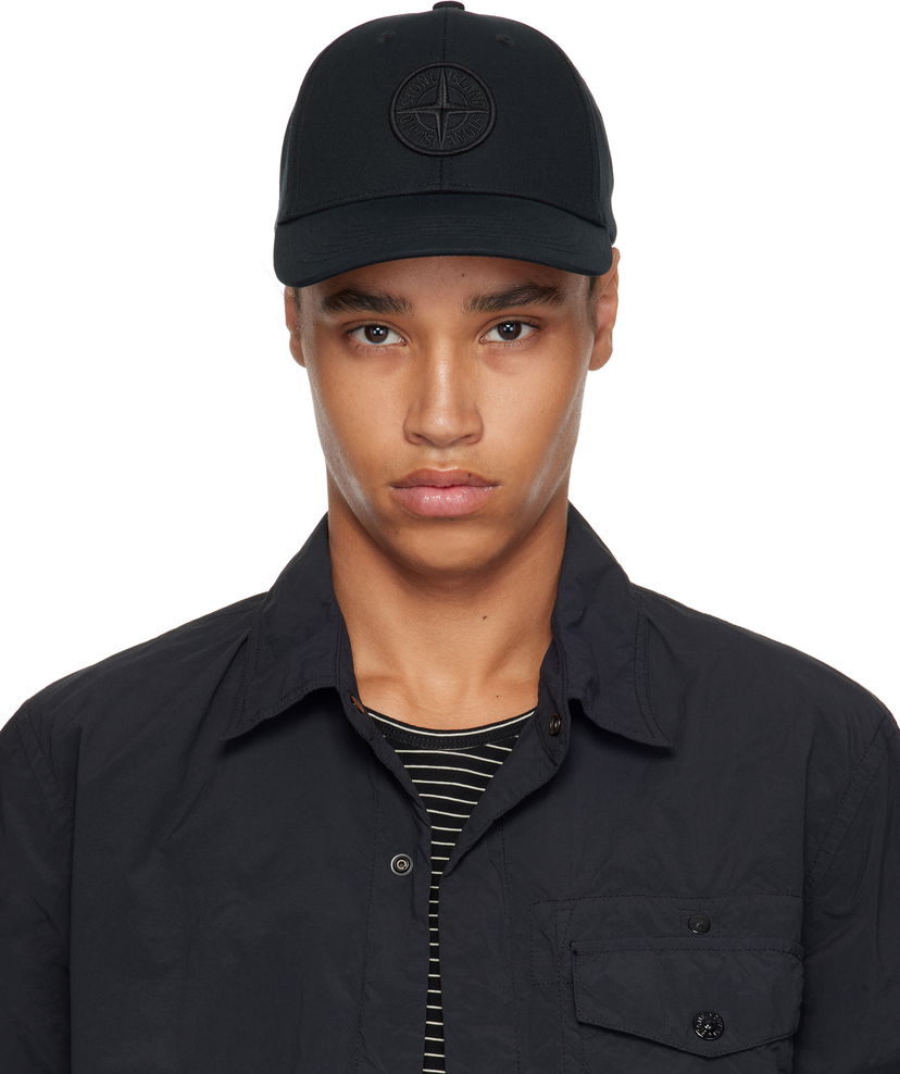 Korkki Stone Island Stone Island Cotton Reps Cap Musta | K1S159100996S0065