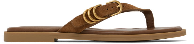 Kengänhoito rag & bone rag & bone Gia Suede Thong Sandals Ruskea | WFF25SF1003SU03