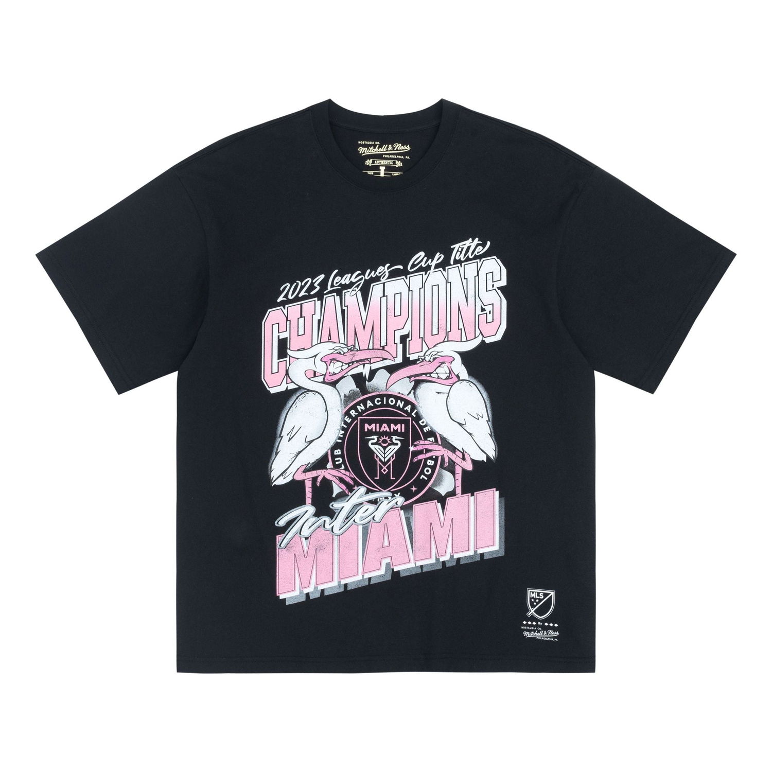 T-paita Mitchell & Ness Inter Miami CF Champion T-Shirt Musta | MN2551-BLACK, 0