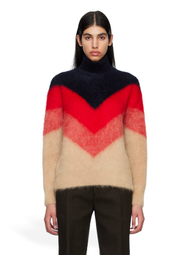 Villapaita Bottega Veneta Chevron Turtleneck Punainen | 734071 V2M90