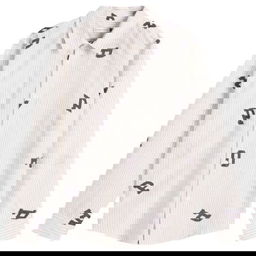 Paita Pop Trading Company Pop Trading Company Letters Striped Shirt, Size Large Valkoinen | POPSS25-03-007, 1