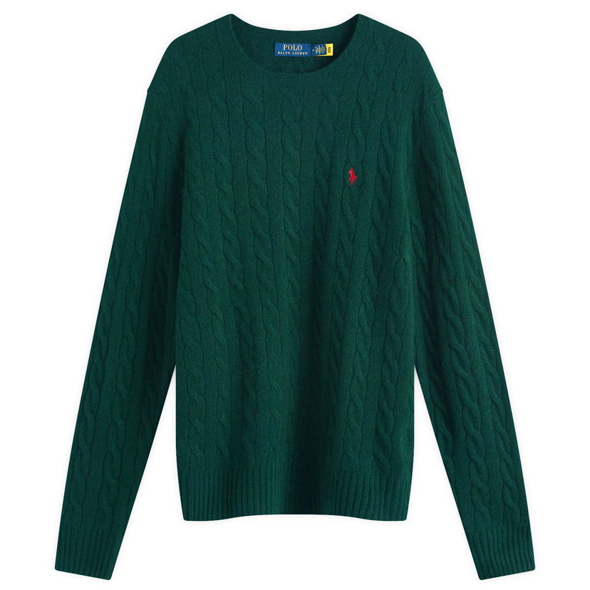Villapaita Polo by Ralph Lauren Cable Knit Jumper Vihreä | 710876762004