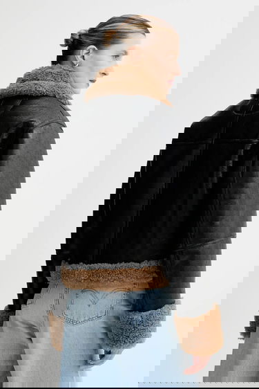 Takki STAND STUDIO Kia Transitional Oversize Faux Fur Jacket Musta | 66575.9412, 2