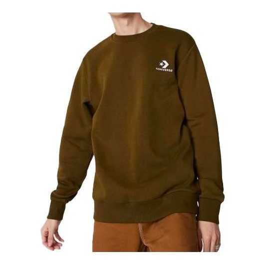 Villapaita Converse Star Chevron Embroidered Crew Sweatshirt Ruskea | 10008816-A17