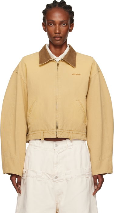 Takki We11done We11done Washed Work Cropped Jacket Beige | WD-JK2-25-008-W-BG, 0
