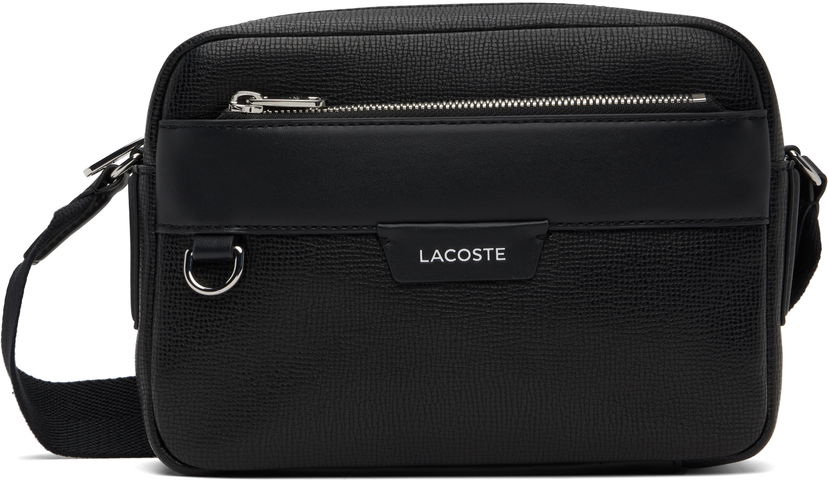 Olkalaukku Lacoste Ossian Leather Reporter Bag Musta | NH5048OI_000