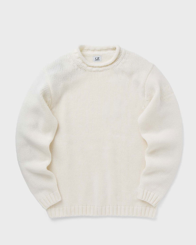 Villapaita C.P. Company LAMBSWOOL GRS BOXY MOCK NECK KNIT Valkoinen | 17CMKN171A110149A-103