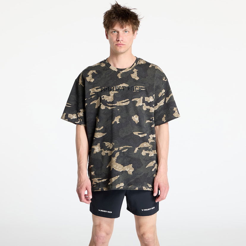 T-paita Under Armour Project Rock All Over Print T-Shirt Vihreä | 1389976-251