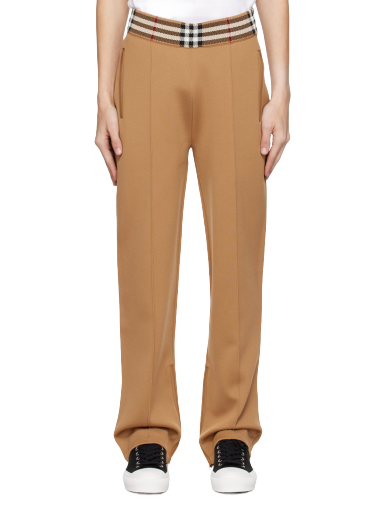 Verryttelyhousut Burberry Check Trim Sweatpants Beige | 8071863