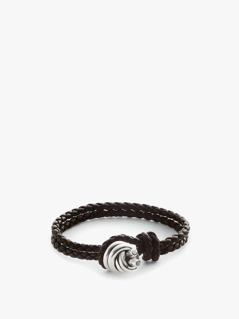 Rannerengas Bottega Veneta Braided Leather Bracelet Ruskea | 815938V507C1139