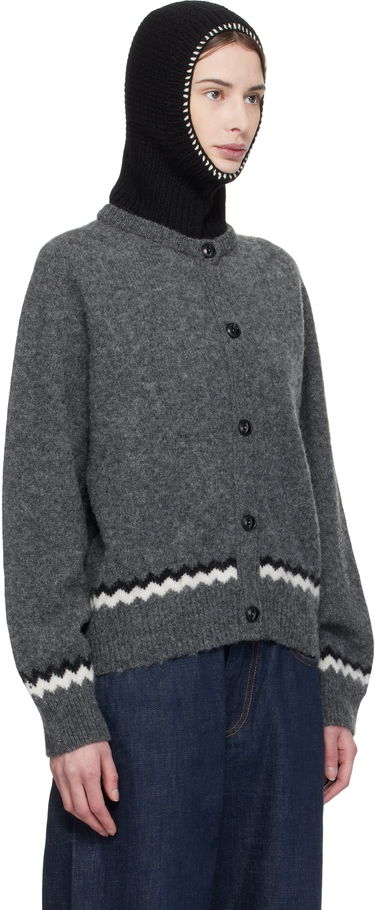 Villapaita YMC YMC Atomic Zig Zag Cardigan Harmaa | Q8XMD, 1