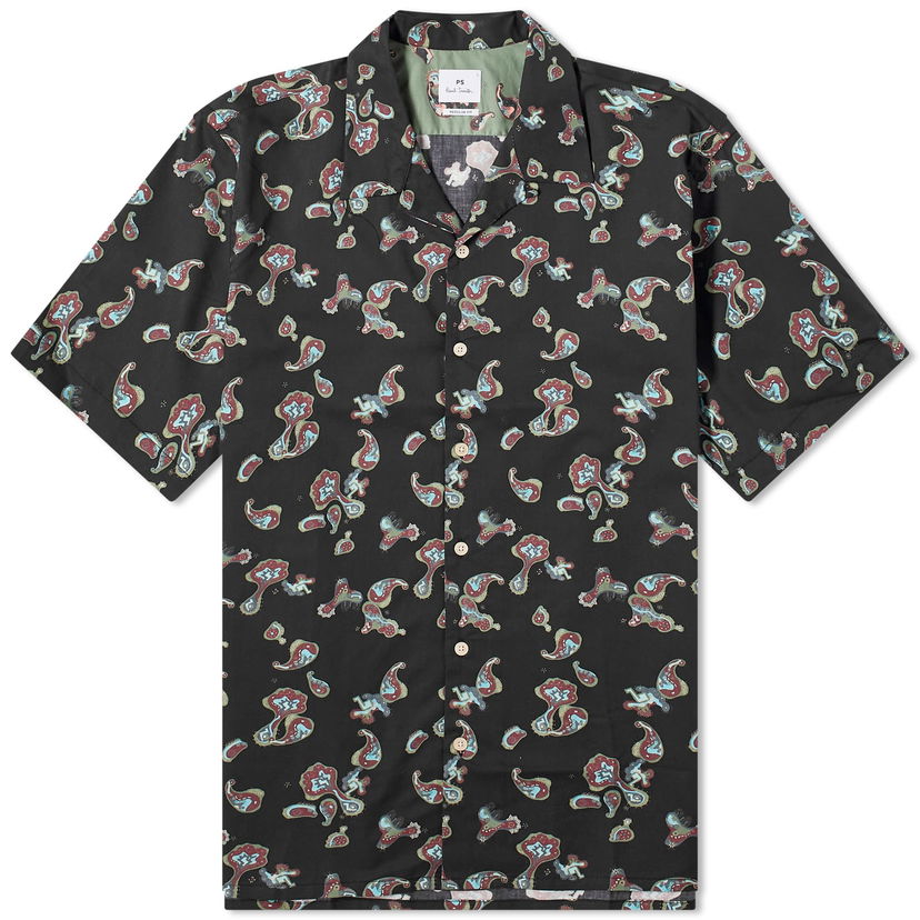 Paita Paul Smith Paul Smith Printed Vacation Shirt, Size Large Musta | M2R-114R-M21967-79