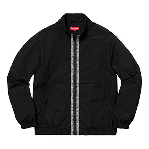 Tuulitakki Supreme Supreme Classic Taping Track Jacket Musta | SUP-SS18-536