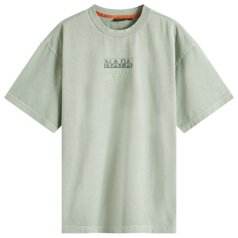 T-paita Napapijri Men's Split Logo T-Shirt, Size Large Vihreä | NP0A4ILQG1X1