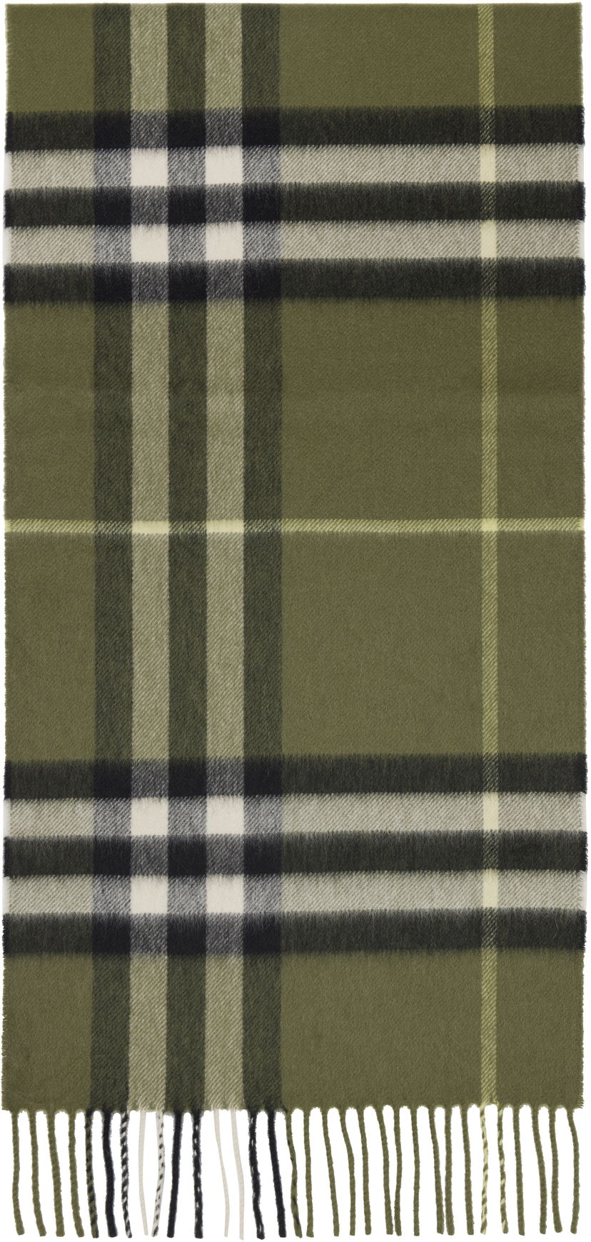 Huivi Burberry Burberry Check Cashmere Scarf Vihreä | 8112646