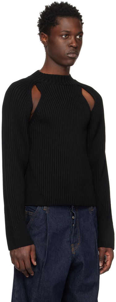 Villapaita Jean Paul Gaultier Cutout Ribbed Sweater Musta | 22/09-U-PL023-M038, 1