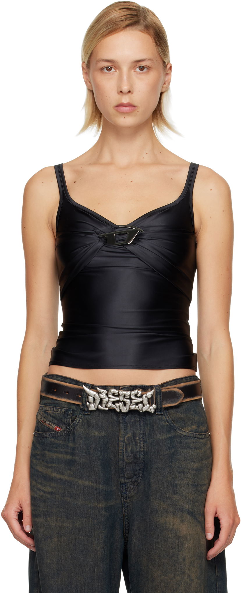 Tankkitoppi Diesel T-Amai Buckle Tank Top Musta | A18429 0PKAT