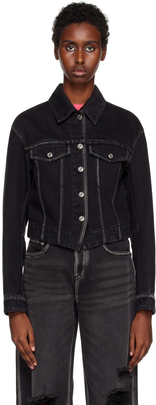 Takki We11done We11done V-Line Denim Jacket Musta | WD-DJ3-22-330-W-BK, 0