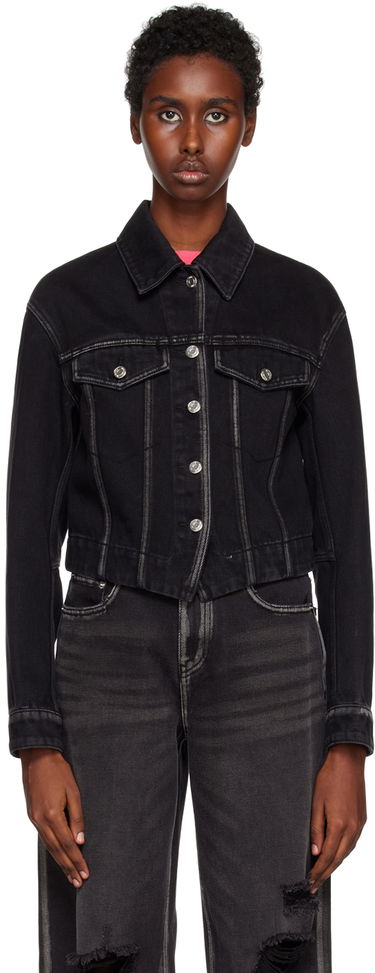 Takki We11done We11done V-Line Denim Jacket Musta | WD-DJ3-22-330-W-BK, 0