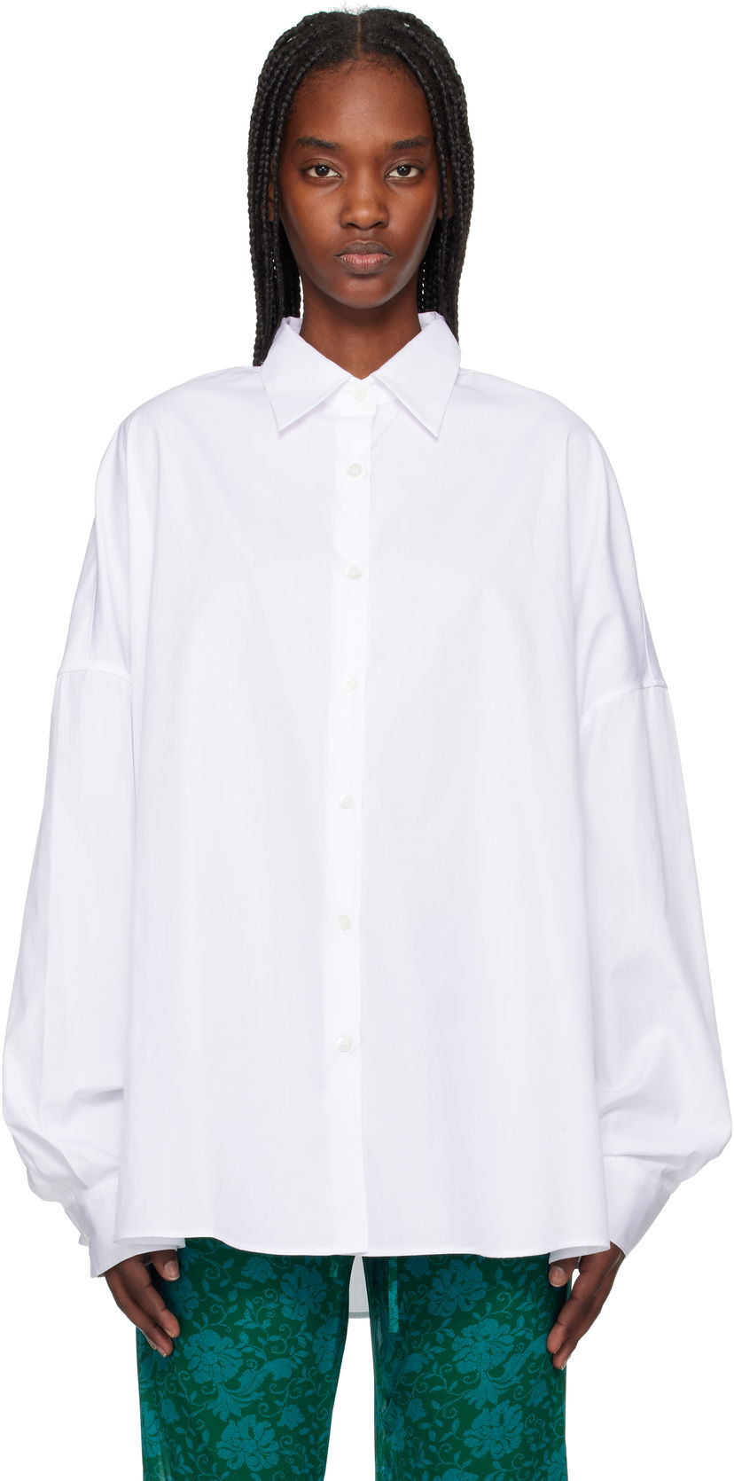 Paita Dries Van Noten Dries Van Noten Cotton Poplin Shirt Valkoinen | 251-010700-1466
