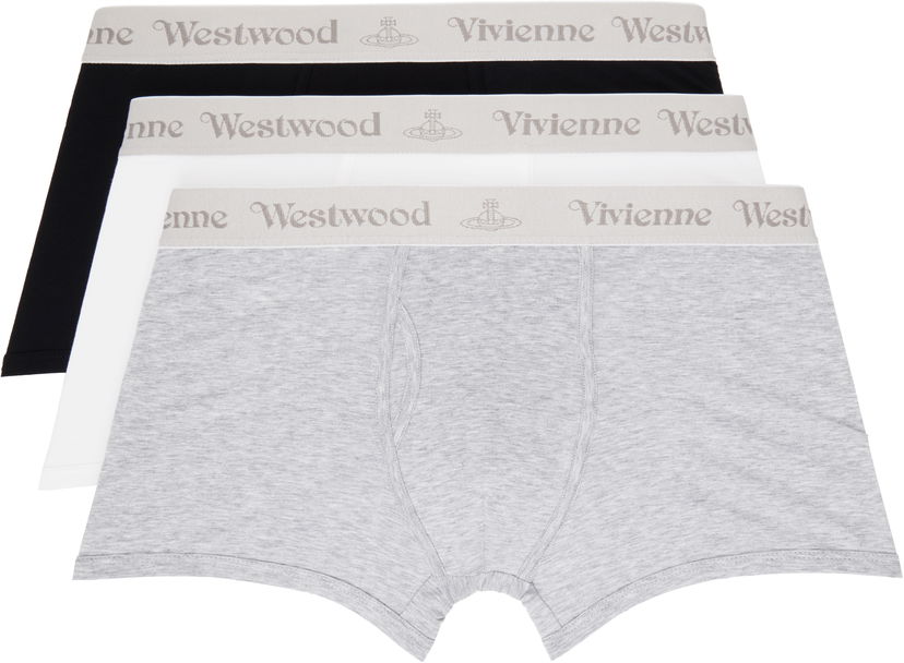 Nyrkkeilijät Vivienne Westwood Three-Pack Boxers With Logo Bands Harmaa | 8106001G-J002Y-