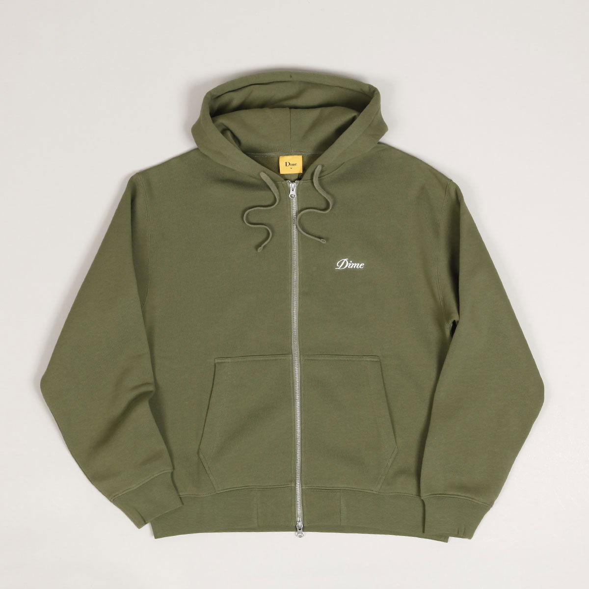 Huppari Dime Cursive Small Logo Zip Hoodie Vihreä | dimesp2417blk, 0