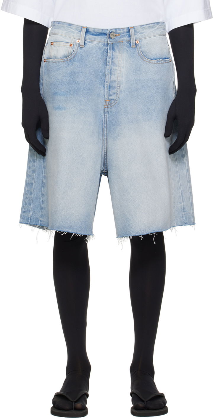 Shortsit VETEMENTS Faded Denim Shorts Sininen | UE64SS200N