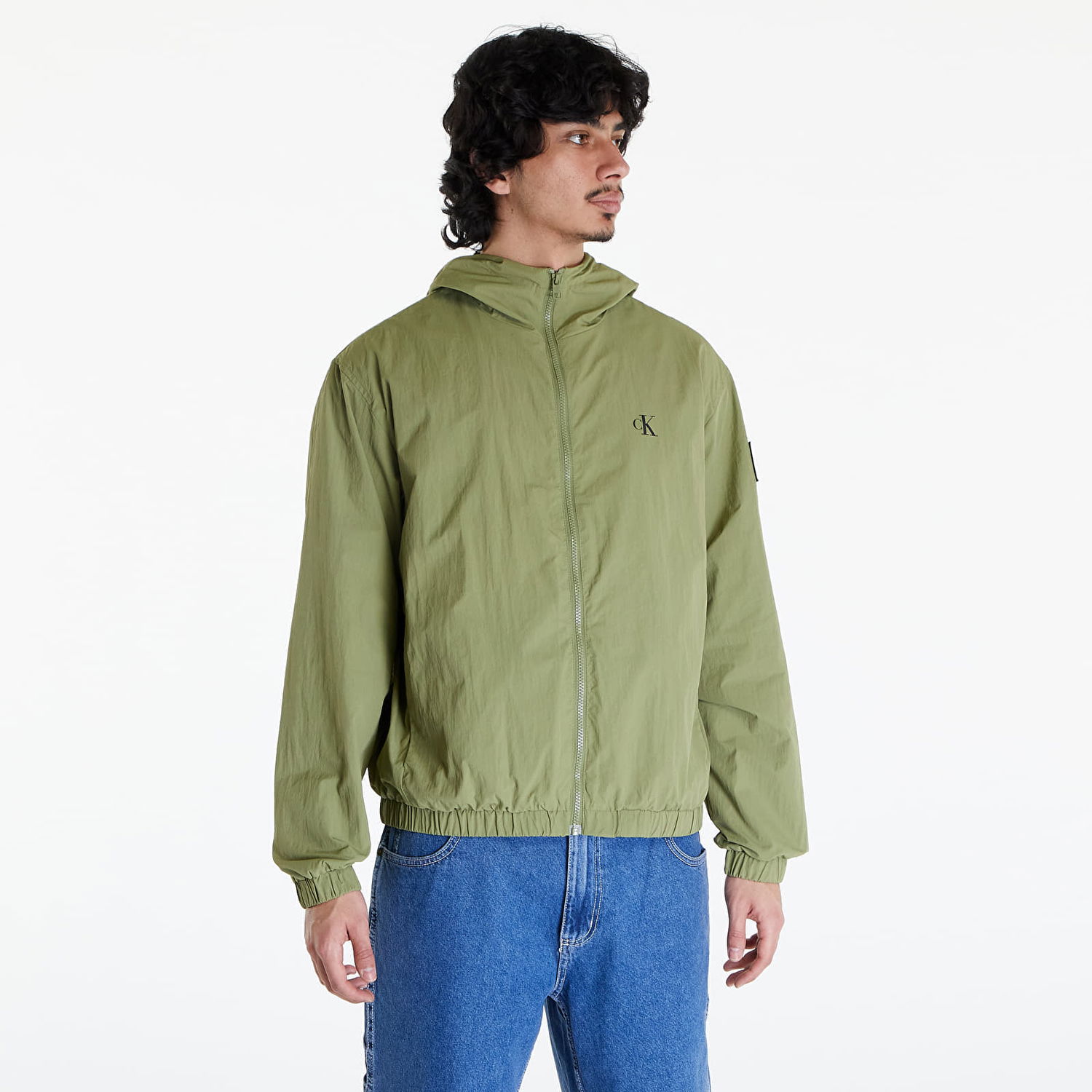 Tuulitakki CALVIN KLEIN Jeans Relaxed Hooded Windbreaker Dark Juniper Vihreä | J30J325106 L9N, 0