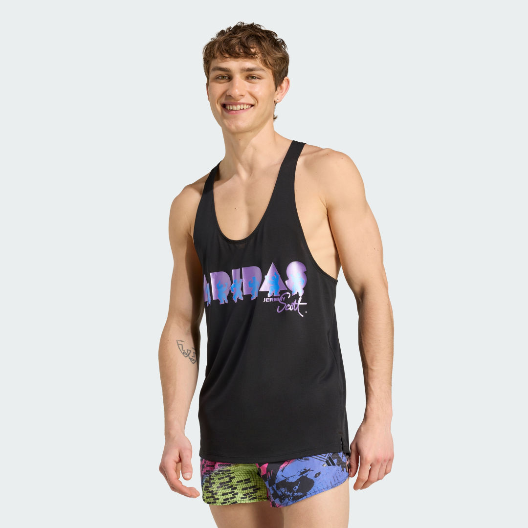 Tankkitoppi adidas Performance Jeremy Scott Pride Tank Top Musta | JL7623, 0