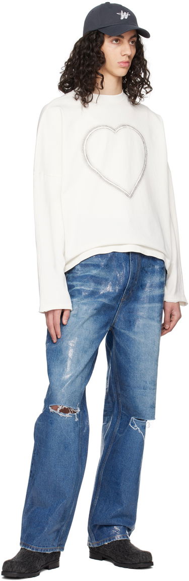 Jeans We11done We11done Foil Distressed Jeans Sininen | WD-DP1-23-342-M-BL, 3