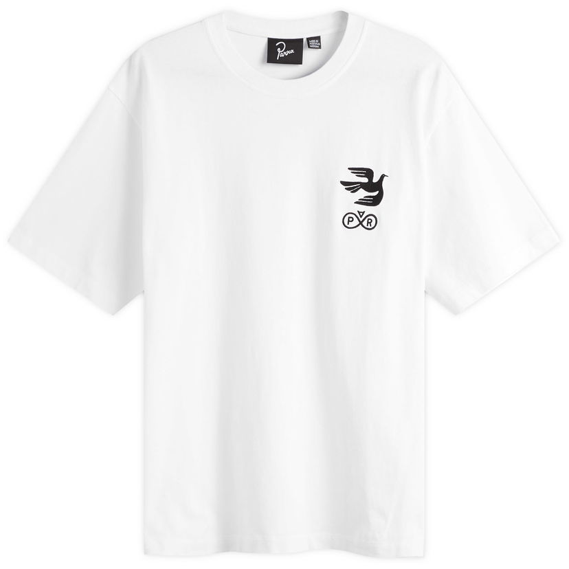 T-paita By Parra Parra Infinite Bird Logo T-Shirt, Size Large Valkoinen | 54215-WHT