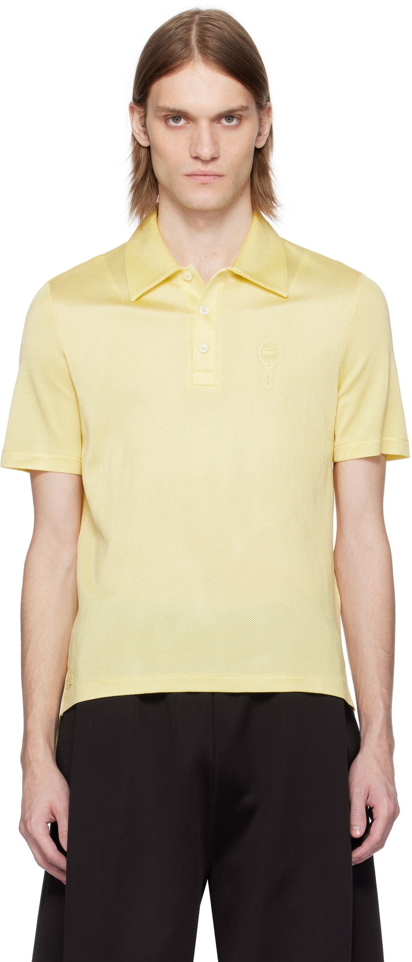 Poolopaita Lacoste Lacoste Runway Regular Fit Satin Piqué Polo Keltainen | DH6801