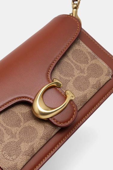 Käsilaukku Coach Brown Leather Shoulder Bag with Removable Strap Ruskea | CY200, 3