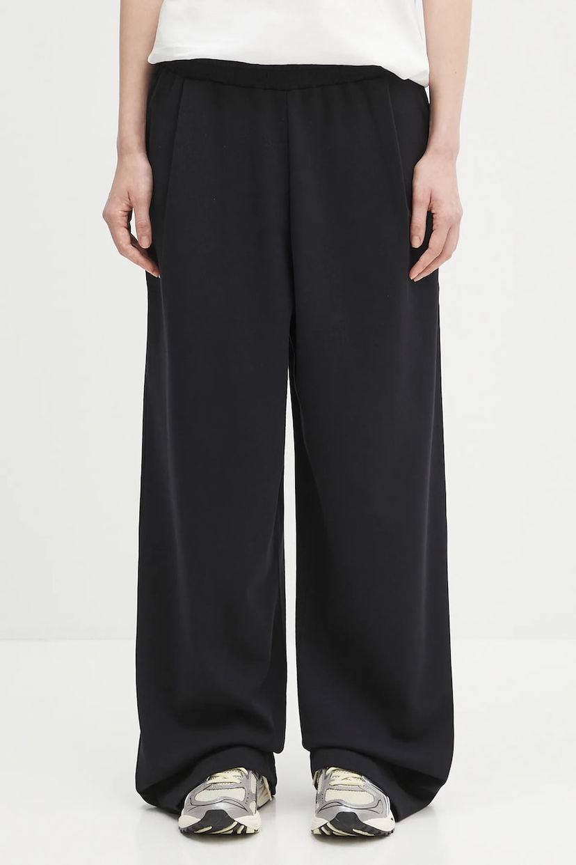 Housut PANGAIA Pangaia DNA Double Jersey Pleated Trousers Musta | 10002356