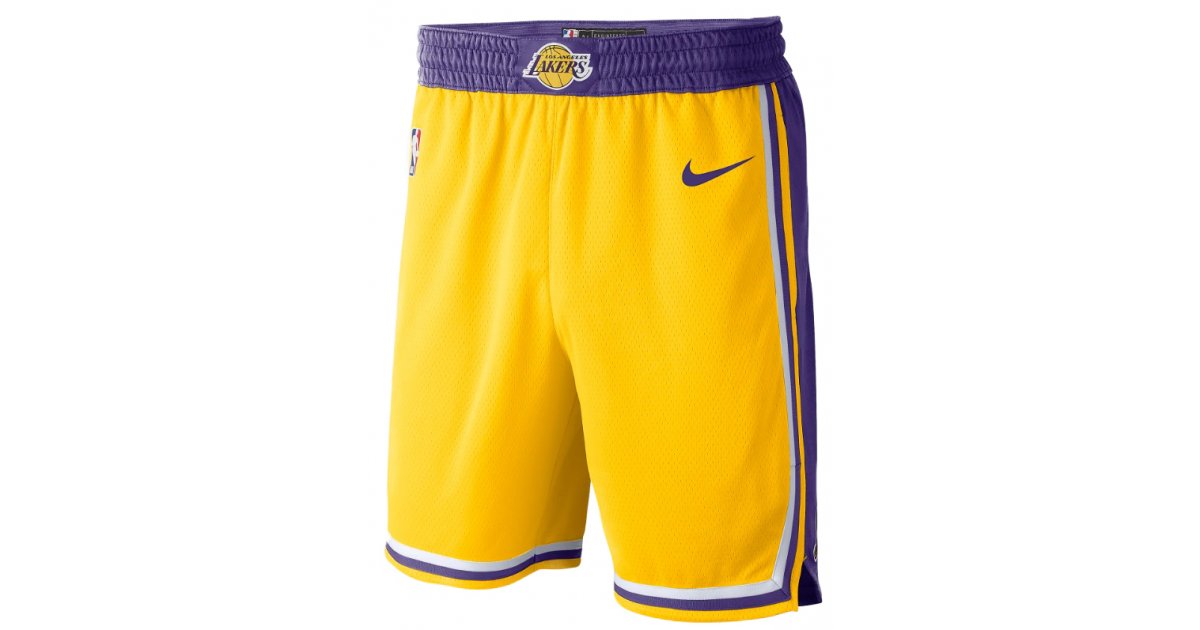 Shortsit Nike NBA Los Angeles Lakers Icon Edition Keltainen | aj5617-728, 1