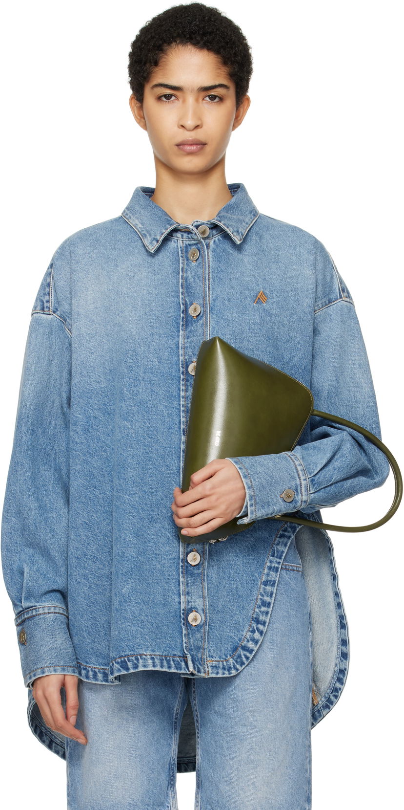 Paita The Attico Attico Diana Denim Shirt Sininen | 250WCB00068 DDD085AA