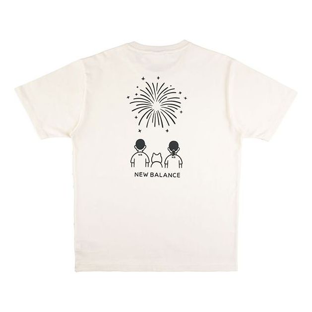 T-paita New Balance Noritake Fireworks Graphic Tee Valkoinen | AMT12391-RSI