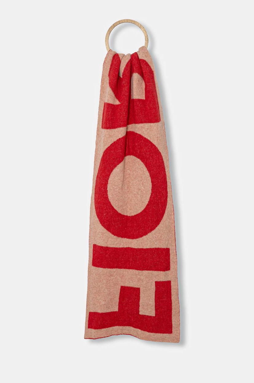 Huivi Fiorucci Alpaca Blend Knitted Scarf Punainen | U01FPASC213KN10RD01