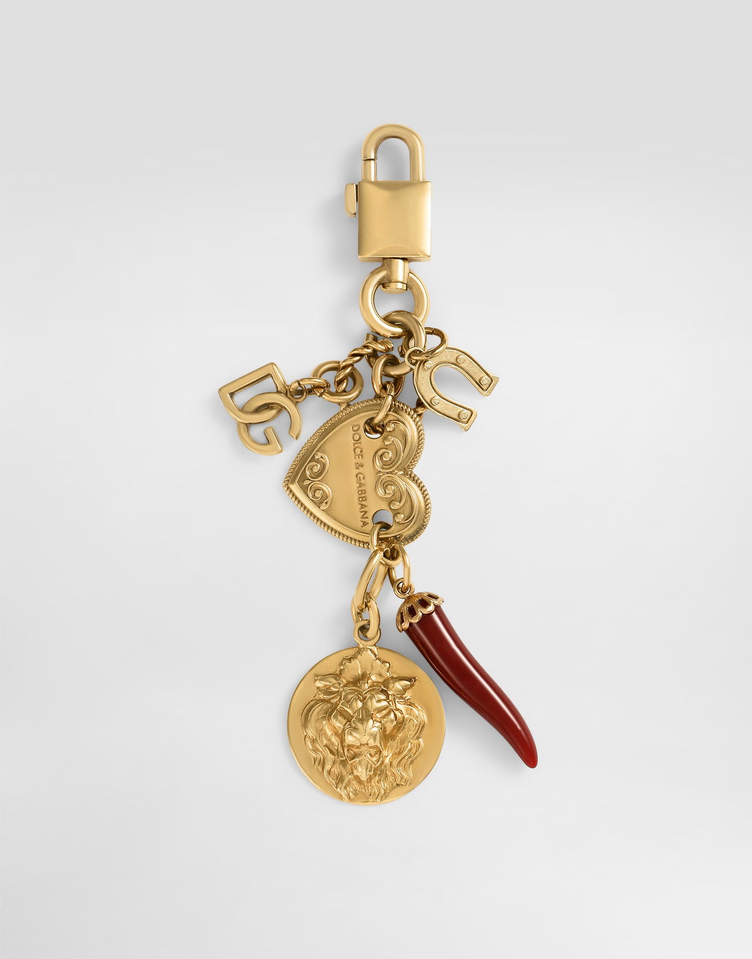 Avaimenperät Dolce & Gabbana Gold-Tone Keychain With Charms Metallinen | BI3364A65708J901, 0
